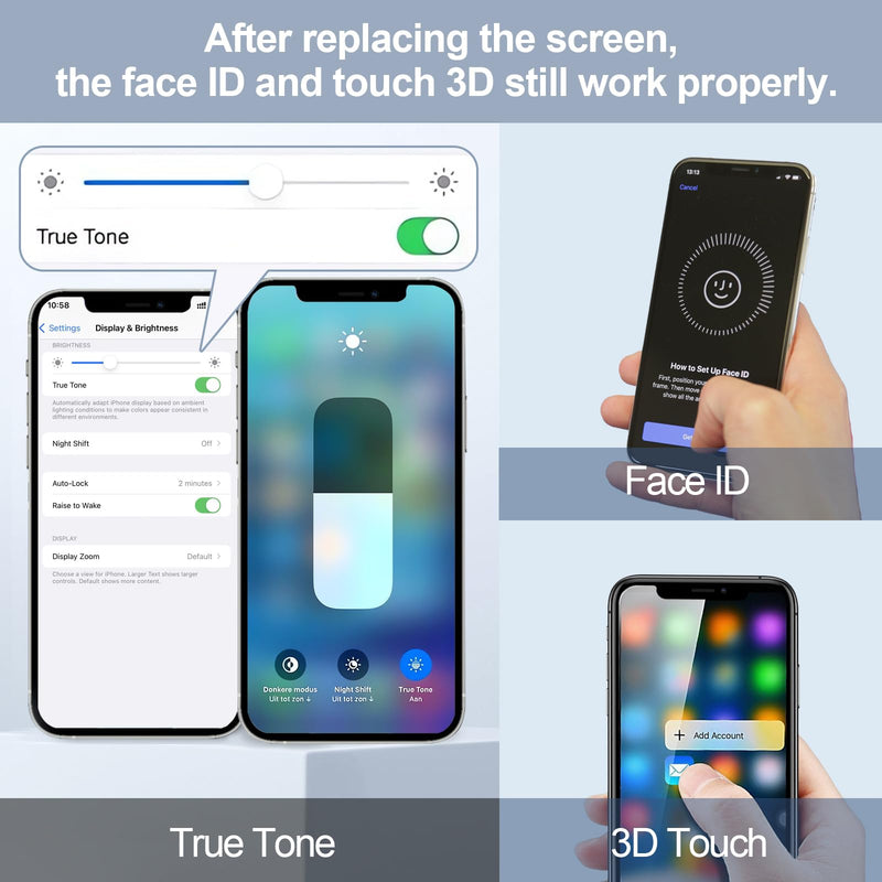 for iPhone 11 Pro Max Screen Replacement HD 6.5" LCD Display and 3D Touch Digitizer Assembly with Repair Tools, Waterproof Tape, Screen Protector, and True Tone for A2161, A2220, A2218 for iphone 11 PRO MAX--6.5''