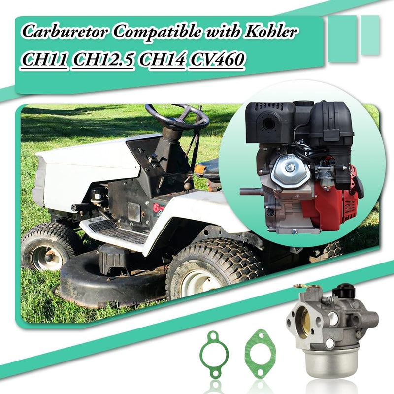 Carburetor and Gaskets Compatible with Kohler CH11 CH12.5 CH14 CV460 12-853-98-S Command Pro 11 12.5 14 15 CH12.5s CH11