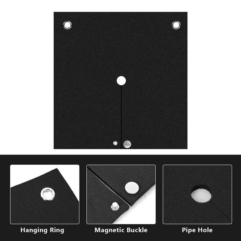 1/4"(6mm) Welding Blanket Fireproof 2 Pack, Graphite Carbon Felt Flame Resistant up to 3000℉, Soldering Flame Retardant Protective Mat, Brazing Heat Shield for Torch, Plumbing, 12" x 12"