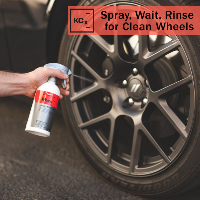 KOCHCHEMIE Magic Wheel Cleaner - Powerful Rim and Rim Well Cleaner; Acid Free, Dissolves Iron Particles Using Visible Red Discoloration, Excellent Adhesion and Viscosity (500 milliliters) 500 milliliters