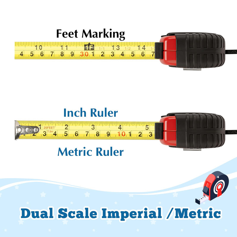 Papa Gifts for Grandpa Fathers Day Birthday Gift Ideas, Best Papa Gifts from Grandkids Granddaughter Grandson, Carpenter Gifts for Grandfather Grandparents Abuelo Grandad, Tape Measure 25 FT Tools