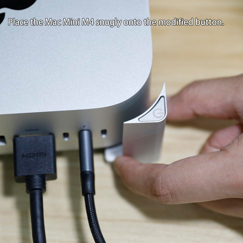 Easy Power Button Base for Mac mini M4 Stand Aluminum Desktop Dock Mac mini M4 Accessories