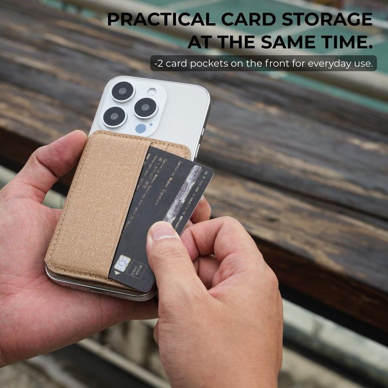 Magnetic Notebook Notepad Card Holder, Compatible with iPhone 16 Series and Other Phones with Three Types of Notepad/Magnetic Invisible Pen. (Beige) Black