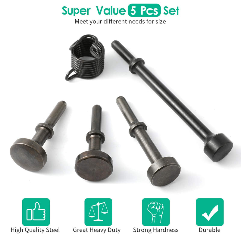 Anndason 5 Pcs Smoothing Pneumatic Air Hammer Pneumatic Chisel Bits Tools Kit Style 1