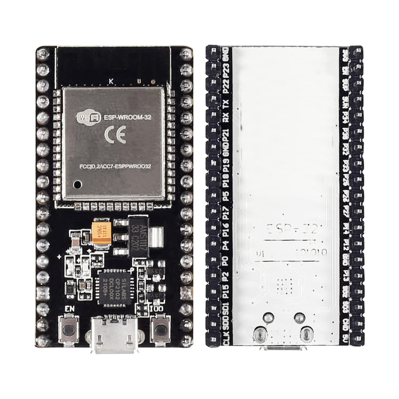 5Pcs ESP32 Development Board CP2102 Chip 38Pin Narrow Version WiFi + Bluetooth Microcontroller Dual Cores ESP-32 ESP-32D Board ESP-WROOM-32 2 in 1 Dual Core Low Power Consumption ESP-32 5pcs micro usb