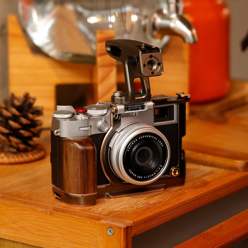 SmallRig X100VI Retro Cage for FUJIFILM X100VI, with 3/8"-16 Locating Holes for ARRI, Built-in Quick Release Plate for Arca, Shutter Button, and Hot Shoe Cover - 4557