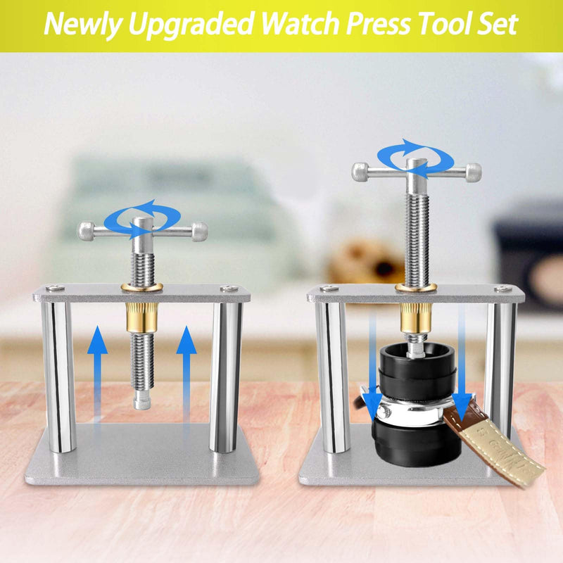 Watch Repair Kit, GLDCAPA Watch Press Tool Set, Watch Case Opener, Watch Battery Replacement, Watch Band Replacement Tool, Watch Repair Screwdriver, Watch Back Remover Holder, Spring Bar, Tweezers