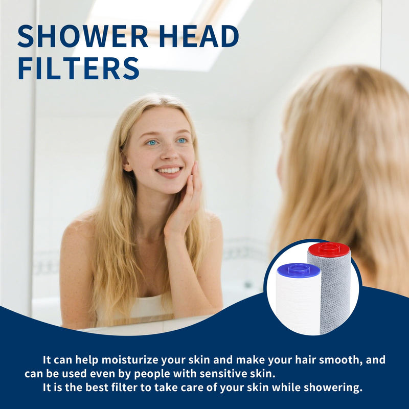 Compatible with Weddell Duo Shower Filter, Replacement Cartridges Full Set + Extra Filters, Removes Chlorine, PFAS, Heavy Metals, Particulates, for Clean & Safe Shower Water (2+2) 2+2