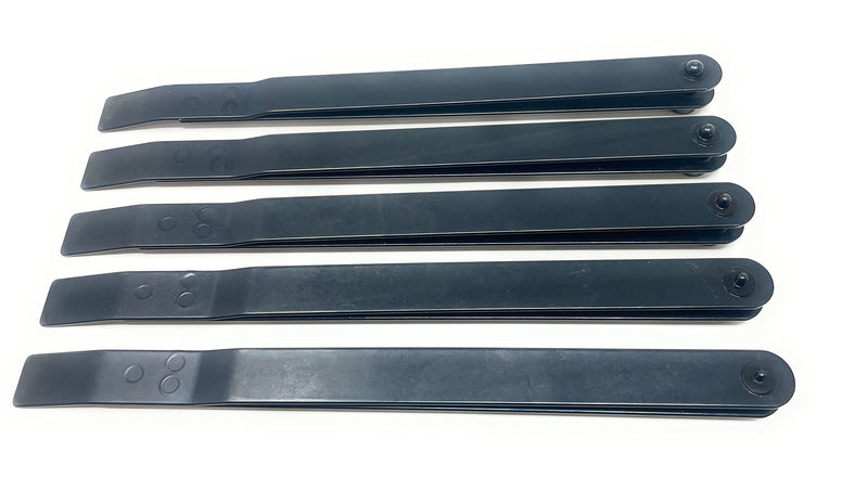 Metal Magery 5 Piece 6" Hole Finder Tools Sheet Metal Strap Duplicator Kit Includes #40, #30, #21, #10, & 1/4"