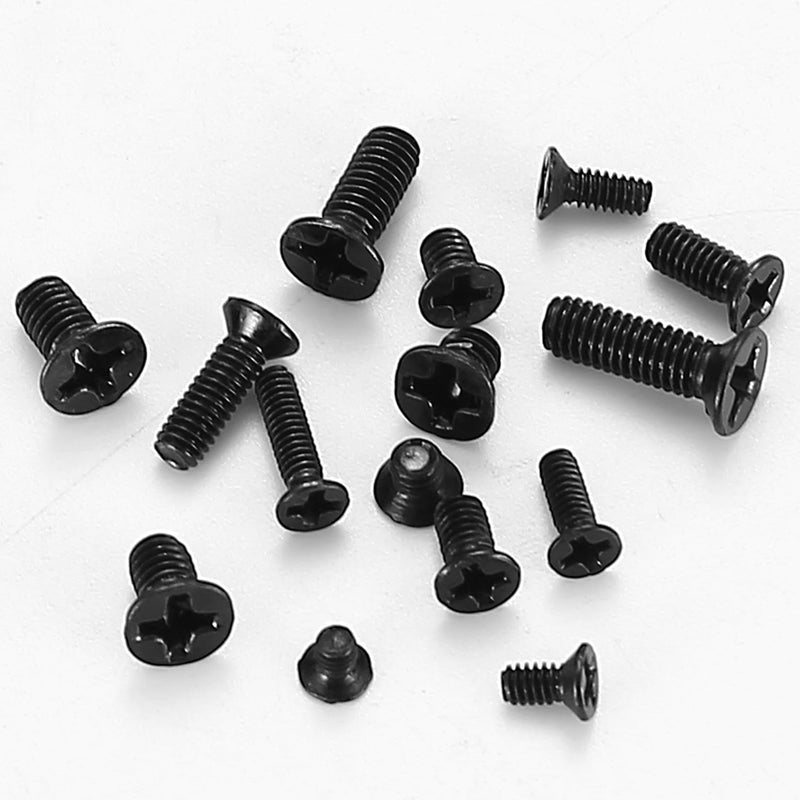 700 Pcs Flat Head Machine Screws, Countersunk Head Phillips Screw Bolts, 2# 4# Black Computer Motherboard Screws Assortment Kit for HDD SSD Hard Drive PC Fan PC Case Screws