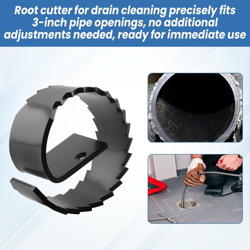 3HDB Heavy Duty Root Saw Drain Cleaner Cutter for General Wire 5/8 to 3/4 Inch Drain Cables that have connectors