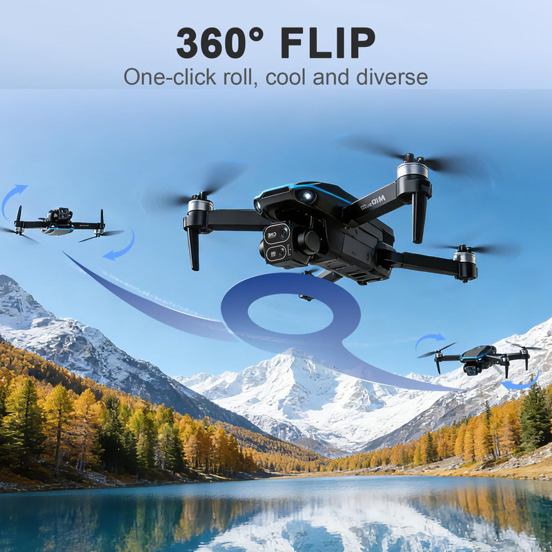 Drone with Camera for Kids Adults Beginners FPV RC Mini Drone One-Key Take Off/Landing 3 Speeds blue
