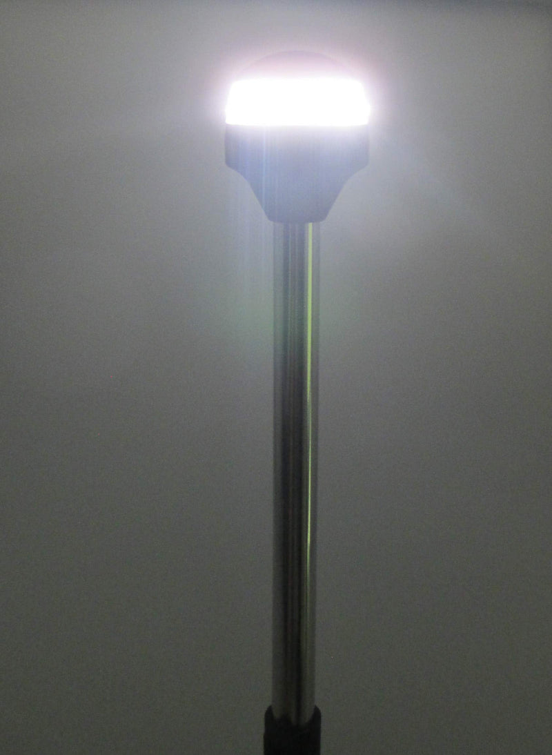 Pactrade Marine Boat Pontoon LED All Round Anchor Fold Down Light SS Pole 10-30V 9-1/2''H 2NM USCG A16 Certified