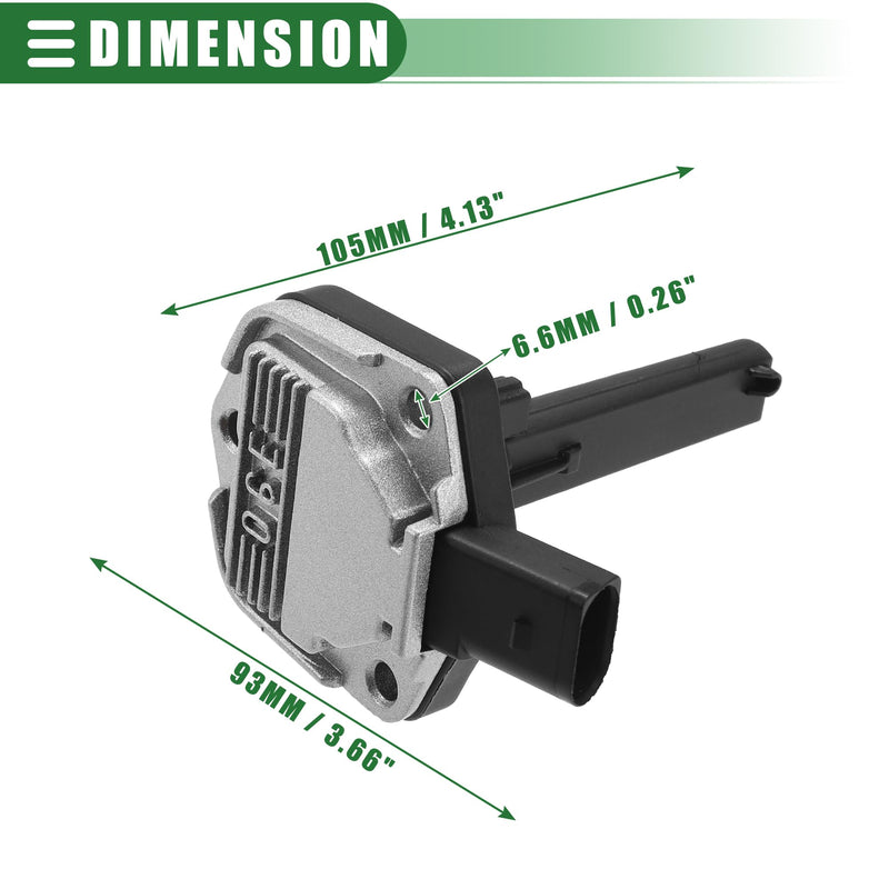  [AUSTRALIA] - Motoforti Car Oil Level Sensor, Engine Oil Sending Unit, for Audi A3 2006-2013, Metal Plastic, No.06E907660, Black Silver Tone