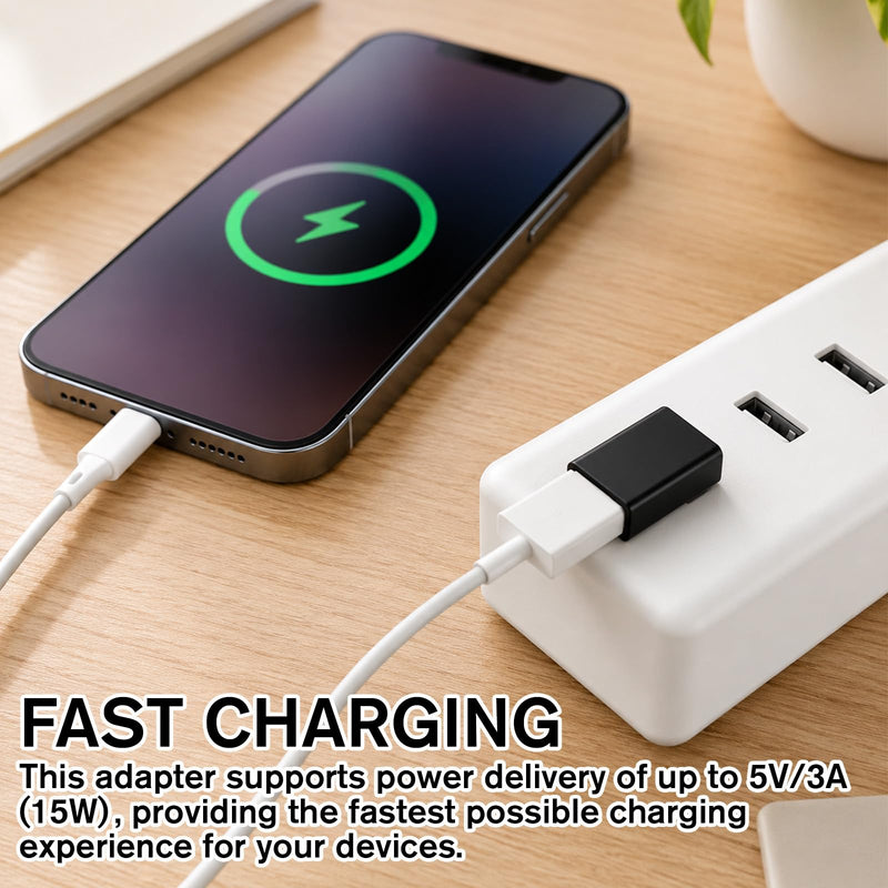 2 Pack USB3.1 Type A Male to USB-A Female Adapter, Angle USB A Male to Female Converters, Up and Down Angle 90 Degree Fast Charging Converter OTG for PC, Laptop, Power Bank and More