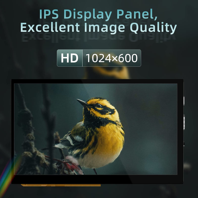 BIGTREETECH 7 inch HDMI Touch Screen Display 1024x600, IPS 160° View Angle Monitor Compatible with Sovol-SV08 Raspberry-Pi 4B, 3B, Banana Pi, Windows 10 8 7 HDMI 7'