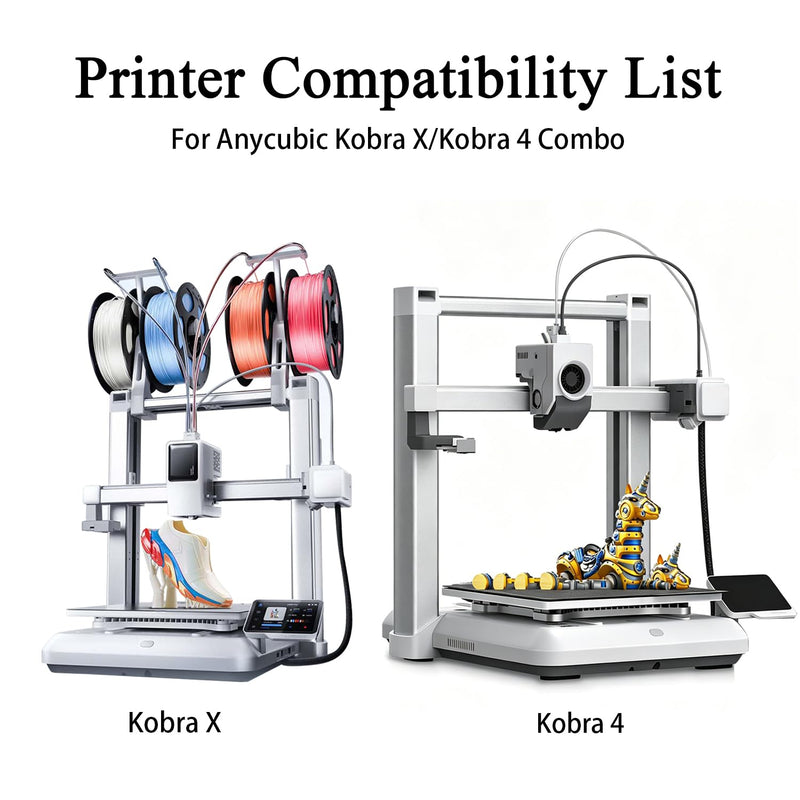 HzdaDeve 4PK Kobra X/Kobra 4 Nozzle Kit Integrated Hardened Steel Nozzles 0.25MM 0.4MM 0.6MM 0.8MM Quick-Swap High Flow High Speed Throat Tube Nozzles Print Head Hot End for Anycubic 3D Printer 0.25/0.4/0.6/0.8MM
