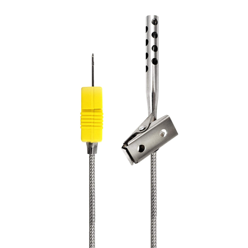 PerfectPrime TL3163K K-Type Thermocouple Temperature Sensor Probes 316L stainless steel 752°F, Open Hole Clip for Air Temperature 400C /316L Clip