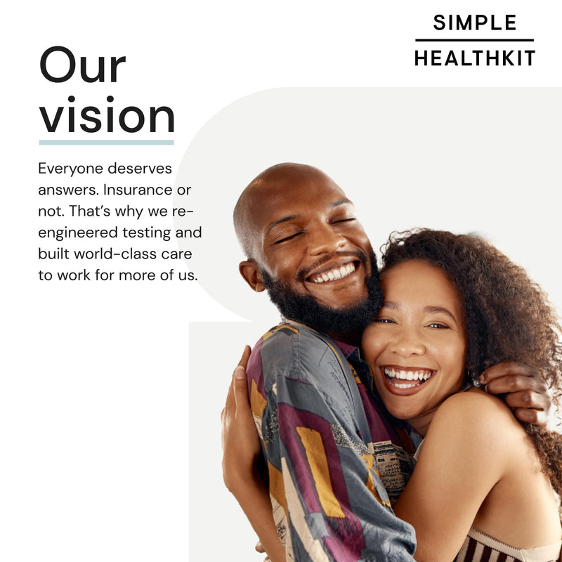 Simple HealthKit At-Home Men’s Total Testosterone Test - Measures Total T Level for Males - Hormone Testing Sample Collection Kit - Fast Lab Results