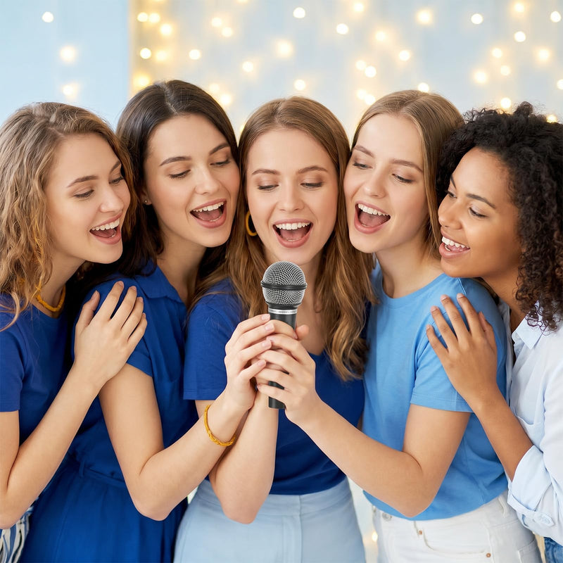 Yuanan 2 Pack Plastic Pretend Fake Microphone Prop for Cosplay Performance | Lightweight Simulation Mic Prop, Ideal Costume Accessory for Karaoke, Halloween, Christmas, and Birthday Party Favors