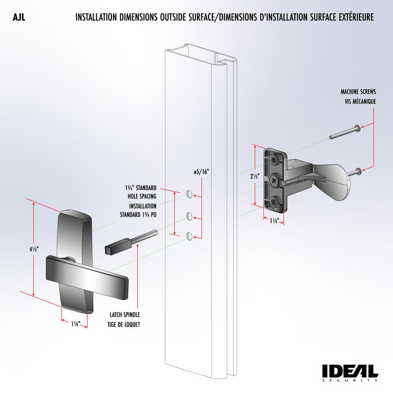 Ideal Security Door Lever for Storm and Screen Doors, Oil Rubbed Bronze (2-Piece Set)
