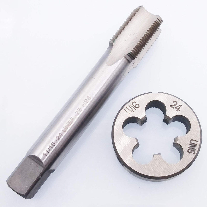 HSS 11/16-24 UNEF Tap and 11/16-24 UNS Die Right Hand