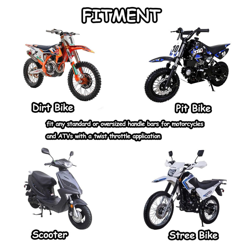 Motorcycle Grips 7/8" Dirt Bike Grip Pillow Top Grips Rubber Anti-Slip Universal Handlebar Racing Grip for Motocross ATV blue