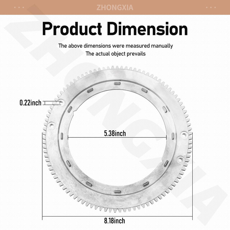 696537 Flywheel Ring Gear Compatible with B&S Toro Cub Cadet Craftman Stens Mower 28P777 28N777 28N707 Replace 392134 399676 150-435 31-056 280104