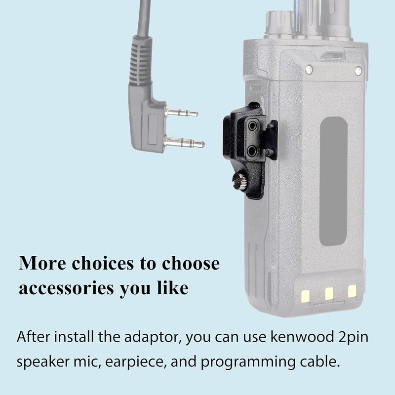 Retevis Ailunce HA1G GMRS Radio, GMRS Handheld Radio, Repeater Capable Bundle with Retevis Audio Adapter to 2 Pin Connector Walkie Talkies Earpiece