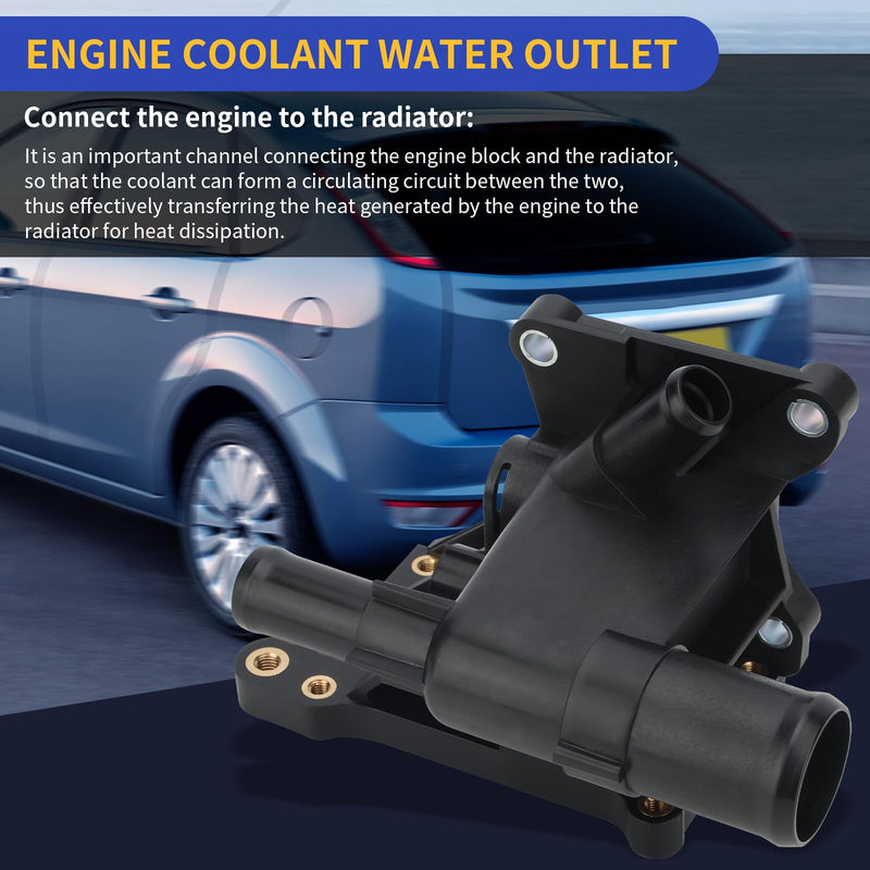 902-231 Engine Coolant Water Outlet for Ford Escape Focus Transit Connect for Mercury Mariner Milan Mazda Tribute 2003-2018 Replaces 6S4Z-8K556-A 8S4Z-8K556-A