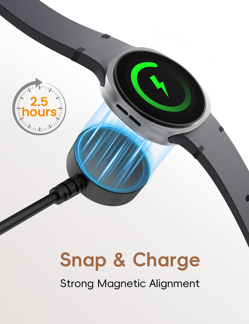 2 Pack for Samsung Watch Charger Compatible with Samsung Galaxy Watch 8/8 Classic USB C Replacement Magnetic Charging Cable Cord 3.3FT 2