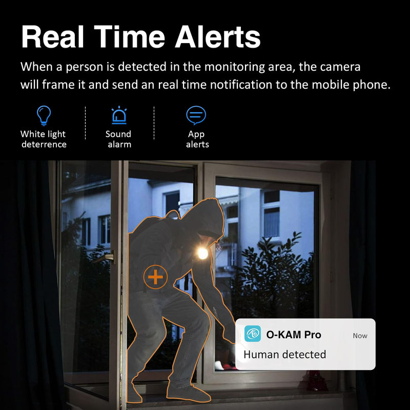 EVERSECU Smoke & Gas Detection Home Security Camera with Sound Alarm & Real Time Alert, Humanoid Auto Tracking, 2 Way Audio, Night Vision, Compatible with Alexa, Baby Monitor/Elder/Pet Camera(4pack) Full