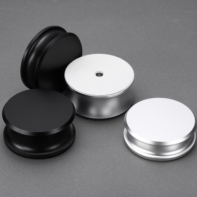 MECCANIXITY Record Weight Stabilizer, 332g/12oz Matte Aluminum Turntable Weight Clamps 3'' x 1'' Vinyl Disc Stabilizer Vibration Dampener for LP Player HiFi Turntable, Silver 12oz (3" x 1")