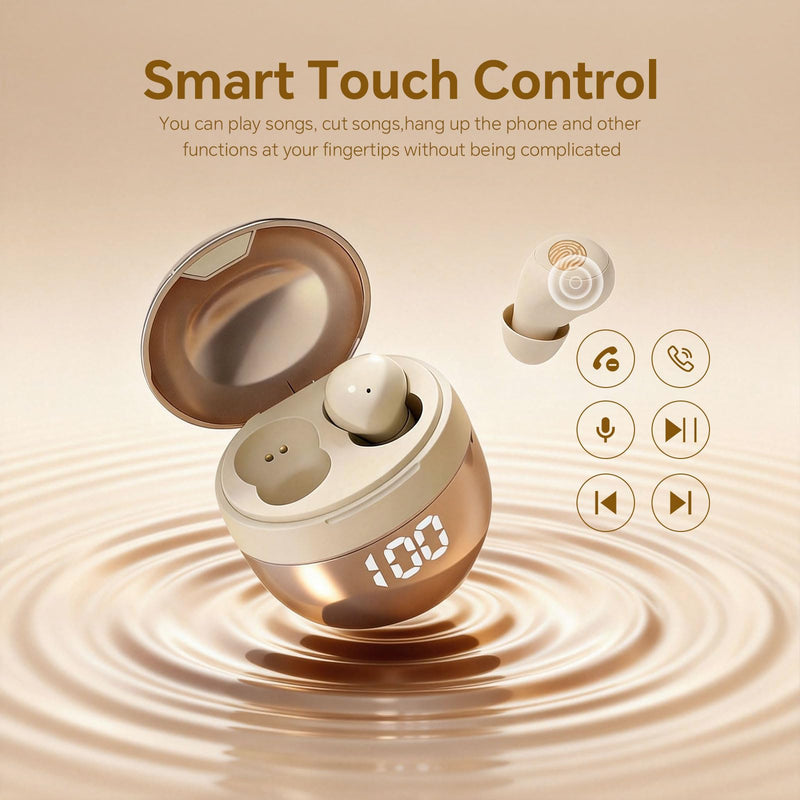 Yihou Invisible Small Mini Sleep Earbuds Headphones Wireless Bluetooth | Comfortable Tiny Sleeping Smallest Low Profile Micro Discreet Hidden Kids Earbuds Ear Buds for Small Ear Canals Women Work Nude
