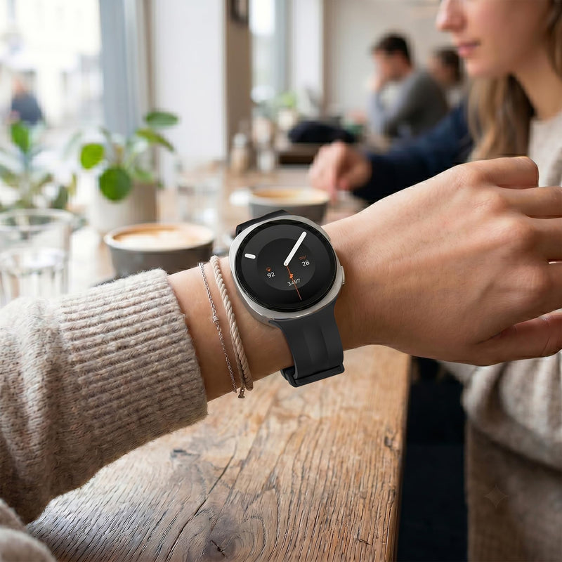Bands Compatible with Samsung Galaxy Watch 9 40mm 44mm | No Gap Silicone Sport Bands Strap for Galaxy Watch 9 8 40mm 44mm galaxy watch 8 classic bands Black M/L