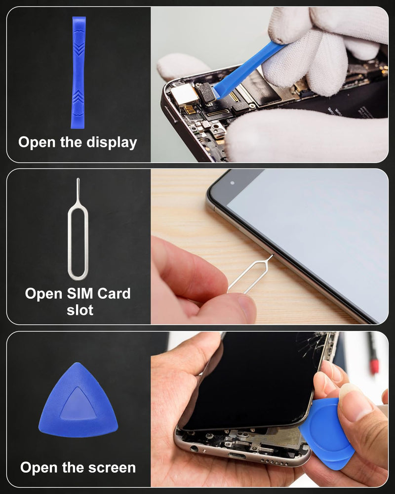 ORIA Small Precision Screwdriver Set, Mini Repair Tool Kit for Phone, PC, Computer, Laptop, Xbox, Switch, Glasses, Watch, Electronics, DIY, Pocket Repair Tools with Torx Phillips Flat and More Blue 24-IN-1