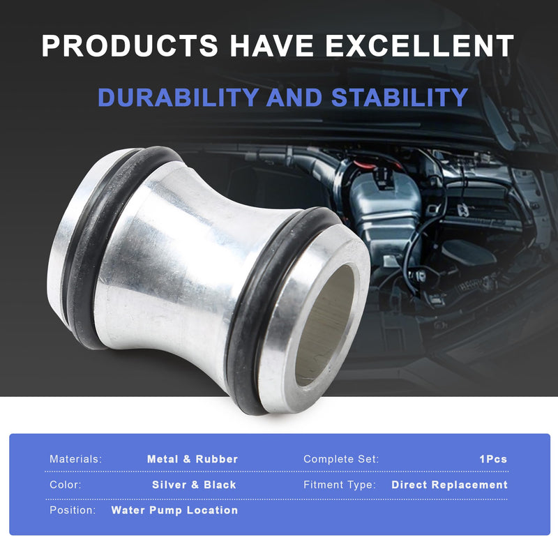 06H121131D 06H121131C Aluminum Water Pump to Oil Cooler Coolant Pipe Connector Joint Compatible with Audi A3 A4 A5 A6 A8 Q3 Q5 TT VW Golf Jetta Passat Tiguan Beetle Eos Seat Skoda