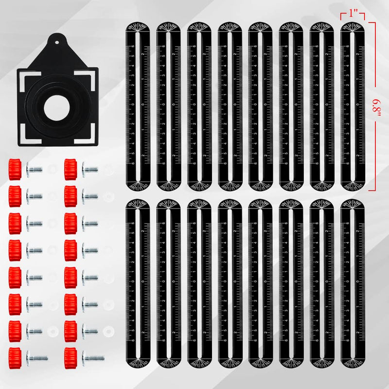 16-Sided Multi Angle Measuring Ruler, Angle Finder with Opening Locator | Heavy-duty aluminum alloy design for precise marking and layout on tile, flooring, roofing and carpentry projects