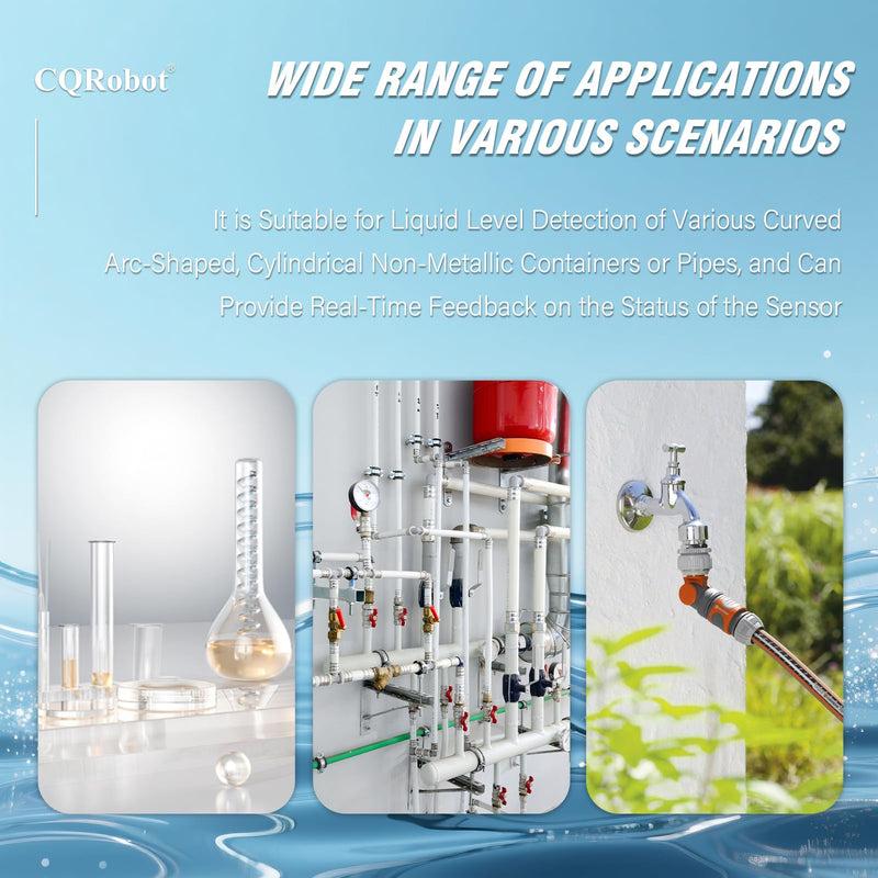 CQRobot Capacitive Non-Contact Water/Liquid Level Sensor Compatible with Arduino, Raspberry Pi and Other Motherboards. for Industrial Production, Aquarium, Chemical Solution, Agriculture, etc. Non-Contact Type-2