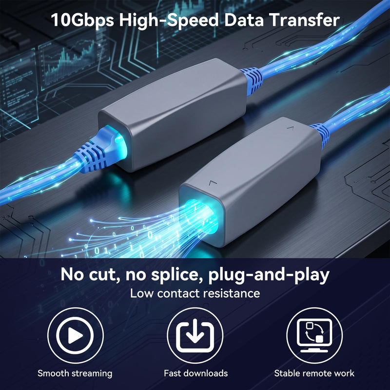 ELUTENG Starlink Cable Coupler Extension to RJ45 Cables Starlink Ethernet Adapter IP68 Waterproof 10Gbps Cat7 Shielded Inline Joiner for Gen 3/Mini Dish, Router
