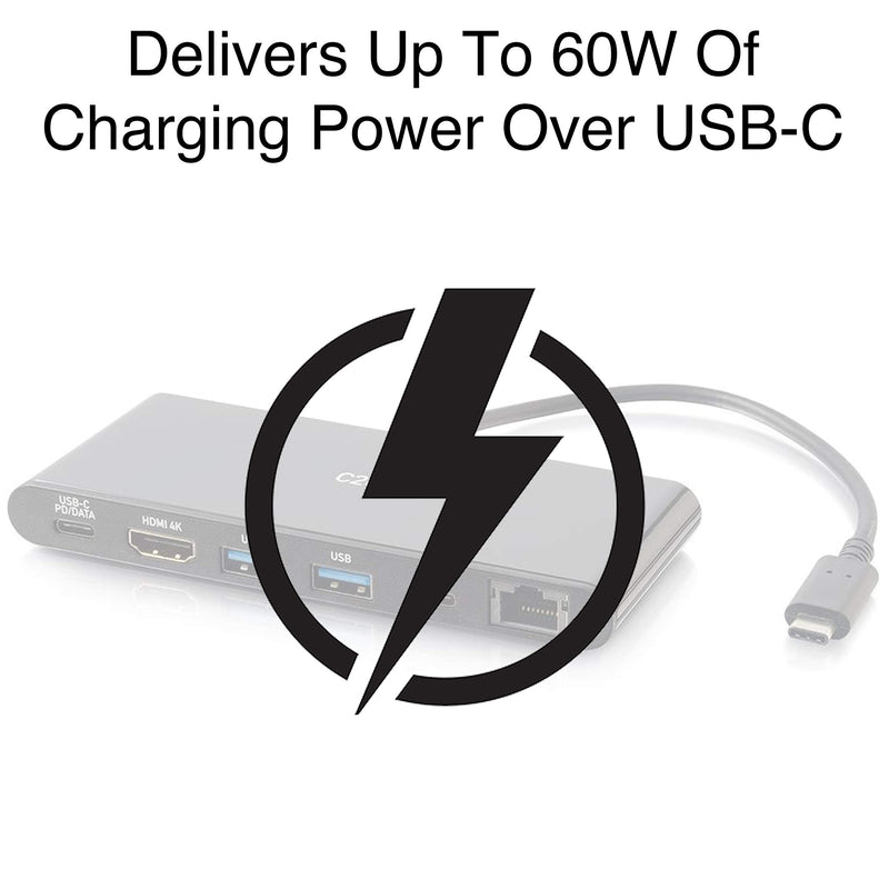 USB-C® 6-in-1 Mini Docking Station with HDMI®, Ethernet, USB and Power Delivery up to 60W - 4K 30Hz