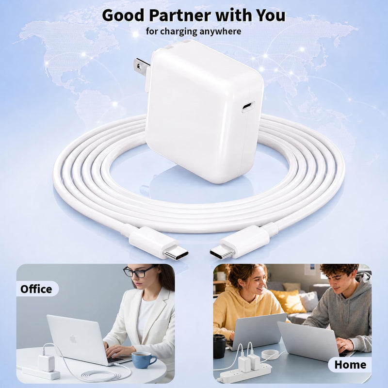 Mac Book Air Charger, 30W USB C Charger for MacBook Air 15 13 Inch M5 M4 M3 M2 M1, Fast Charging Block Plug USB C Power Adapter & 6FT USBC Cable for MacBook Neo, iPhone 17/16/15 Pro,iPad Pro/Air/Mini