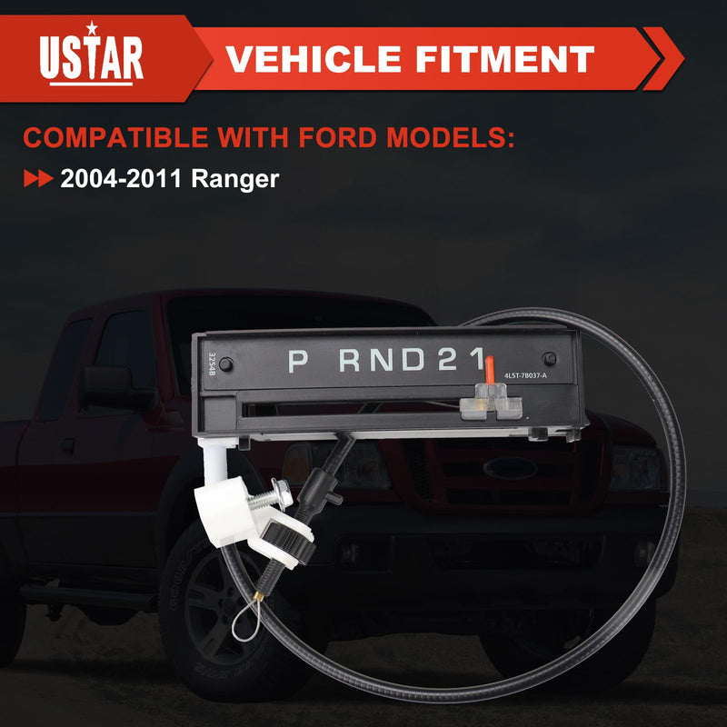 USTAR Indicator Assembly Compatible with Ford Ranger 2004-2011 Gear Shift Indicator Cable Replace 6L5Z-7A110-AA