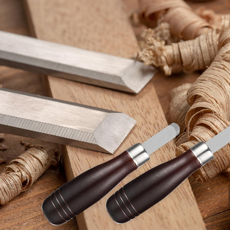 DOITOOL 3PCS Wooden File Handle with Metal Collars for Garage Woodworking Carpenter Tool Maintenance File Cutting Tool Craft 11x3.5cm