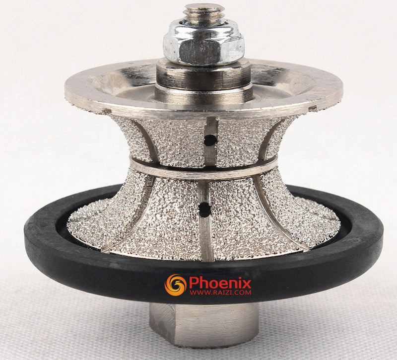 Raizi V30 30mm Full Bullnose Diamond Hand Profiler/Router Bits with 5/8-11 Thread for Granite Countertop V30(1-1/8")