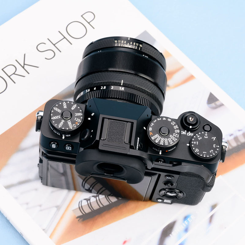 JJC Deluxe Aluminum Alloy Metal Thumb Up Grip for Fuji Fujifilm X-T5 XT-5 X-T4 X-T3 XT5 XT4 XT3 Camera with Hot Shoe Cover Protector Thumb Rest Support Black for Fujifilm X-T5 X-T4 X-T3