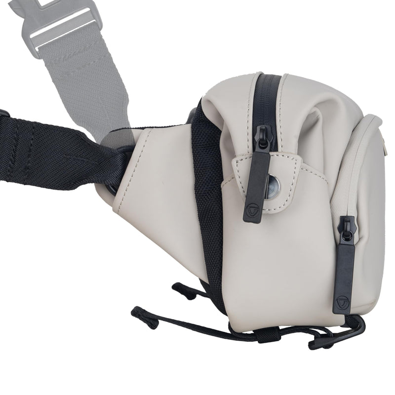 Vanguard VEO Lite W3L Camera & Everyday Waist Pack (Cream) – 3L Capacity, Fits Mirrorless Camera + Accessories, Tripod Strap, Adjustable Wear, Easy-Clean Water-Resistant Design 3 Liter Cream