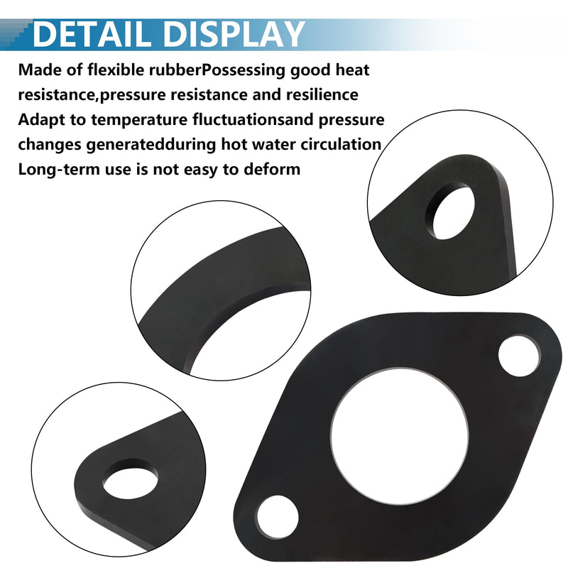 Circulator Pump Flange Rubber Gasket, for Valve Pipeline and Flange Installation, Fits 007 Inline Circulator Pump (4 Pack)