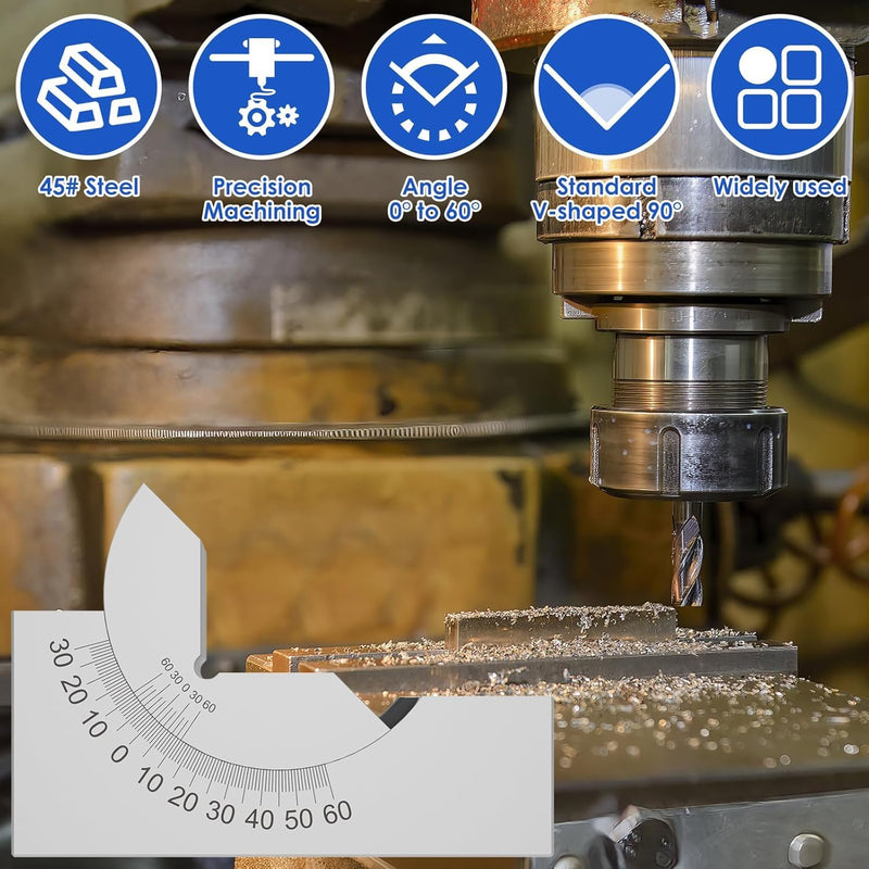 AP25 Adjustable Micro Angle Gauge High Precision Angle V Block 0-60° for Milling Lathe Machinist Tools