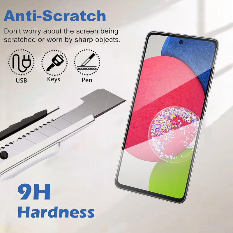 Lyphpe【3 Pack Privacy Screen Protector for samsung galaxy A52s 9H Tempered Glass Anti-Spy Private Film Compatible for Samsung A52s Case Friendly